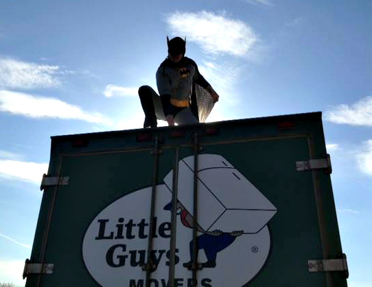 In May, Little Guys Movers will participate in a superhero-themed muscle walk to raise money  for MDA.