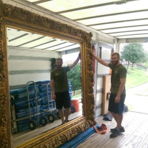 Taking that mirror on the wall down by yourself may seem like a good idea, but that’s a job best left to the professionals at Little Guys Movers.