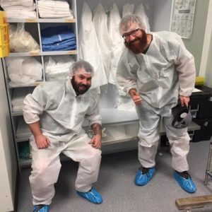 These Little Guys are ready to move some scientific lab equipment from a cleanroom.