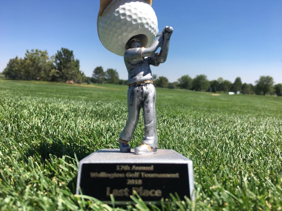 Boys and Girls Clubs of Larimer County Golf Tournament last place trophy
