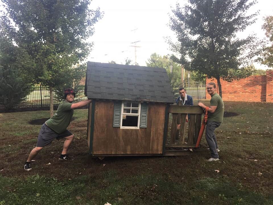 murfreesboro home movers moving a small shed